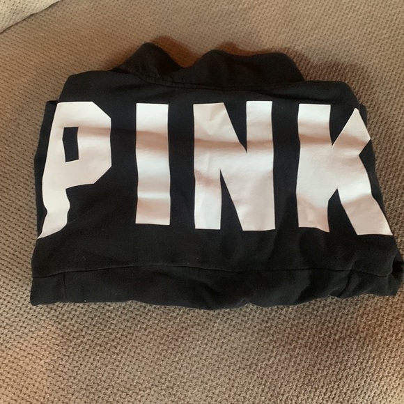 VS PINK_black sweatshirt_quarter zip - Picture 4 of 4